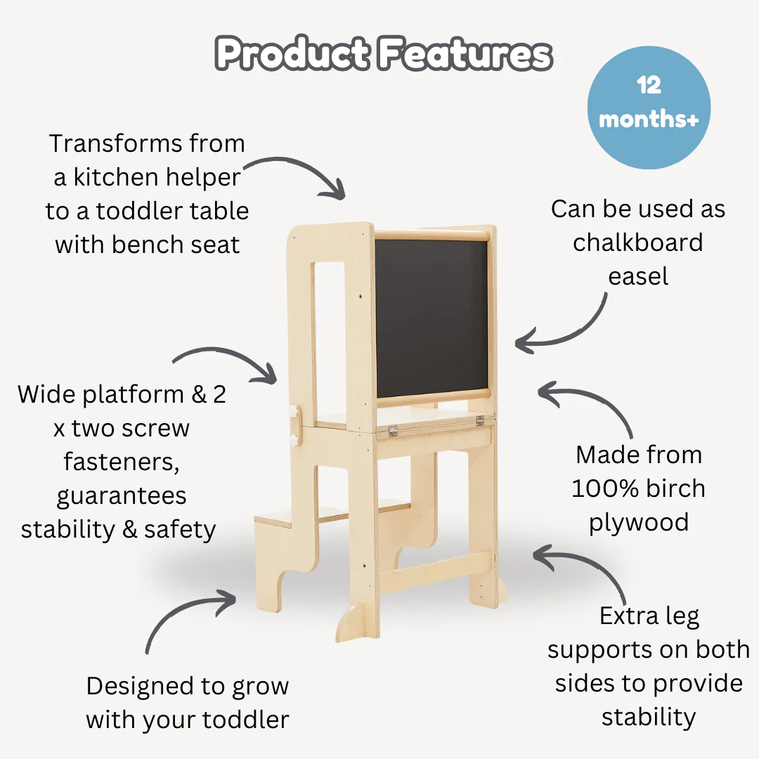 3 in 1 Convertible Learning Tower|Table - Image 8