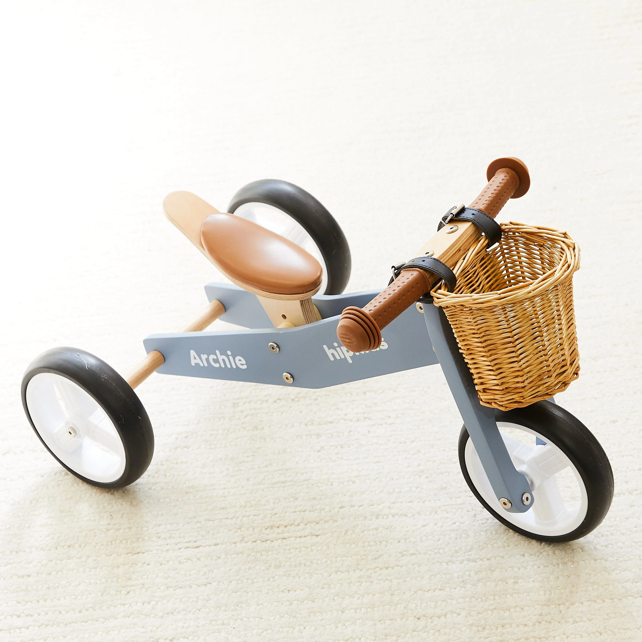2 in 1 Toddler Mini-Trike/Balance Bike with Wicker Basket - Image 22