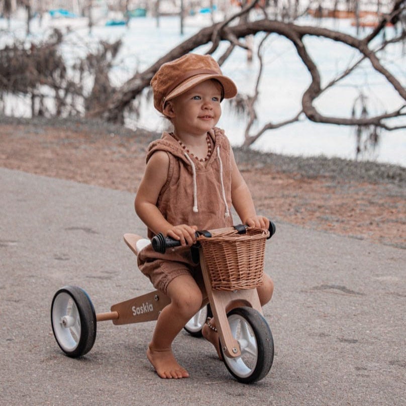 2 in 1 Toddler Mini-Trike/Balance Bike with Wicker Basket - Image 4