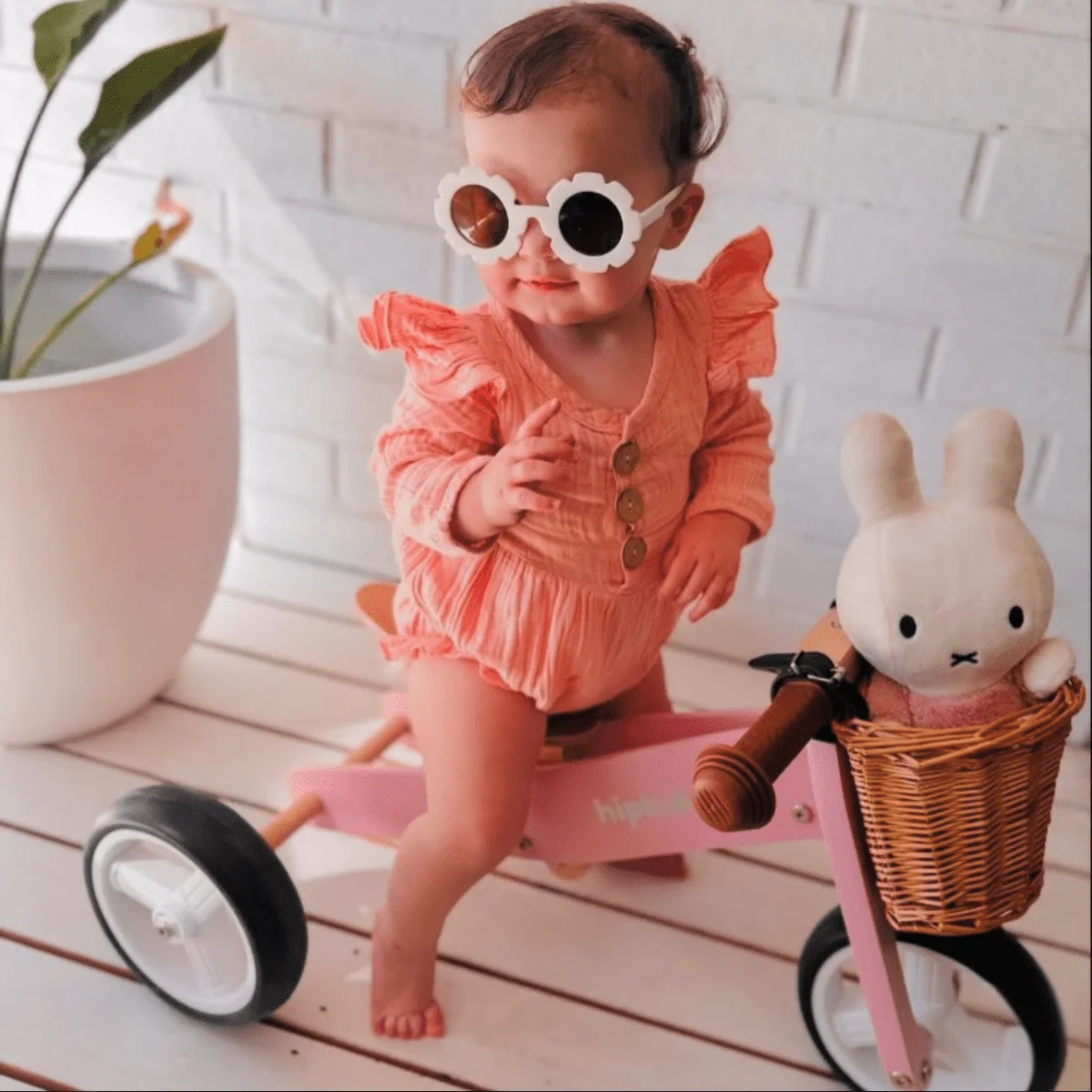 2 in 1 Toddler Mini-Trike/Balance Bike with Wicker Basket - Image 5