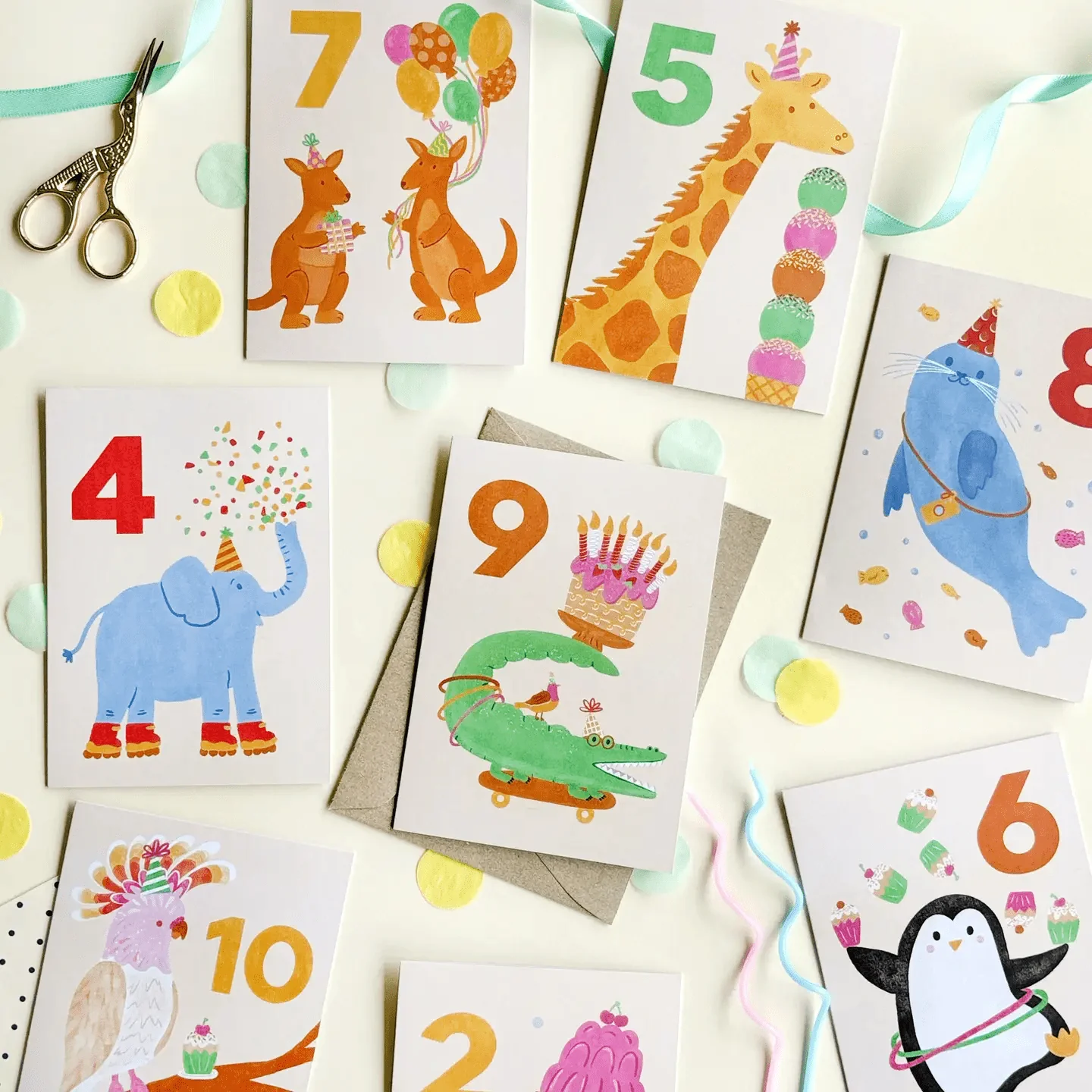 Age 5 Giraffe Birthday Card - Image 4
