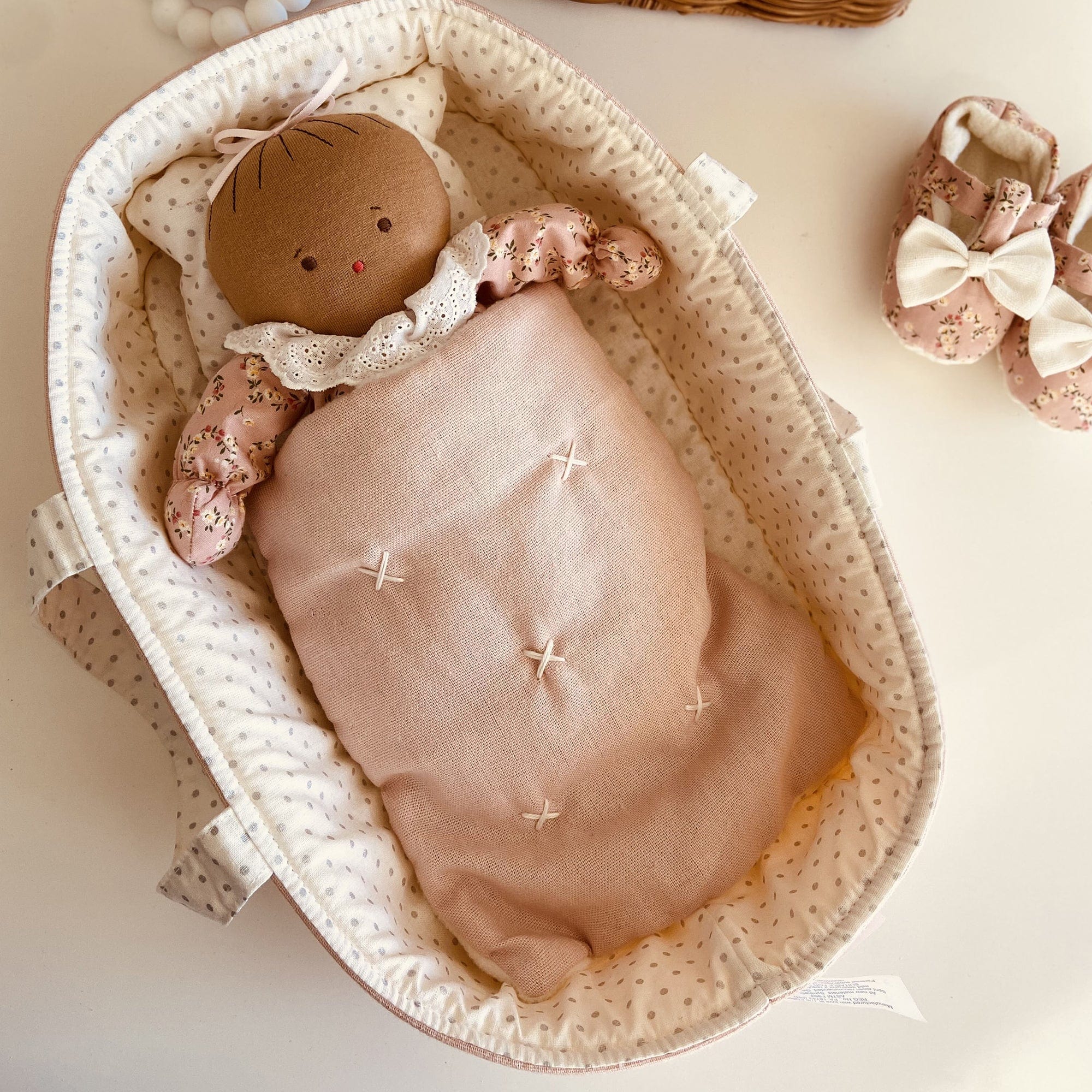 Alimrose Playtime Doll Carrier Set 30cm - Pale Pink & Spot - Image 5