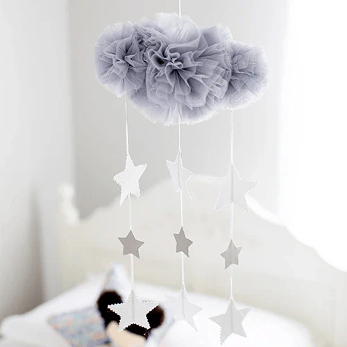 Alimrose Tulle Cloud Mobile - Mist & Silver - Image 2