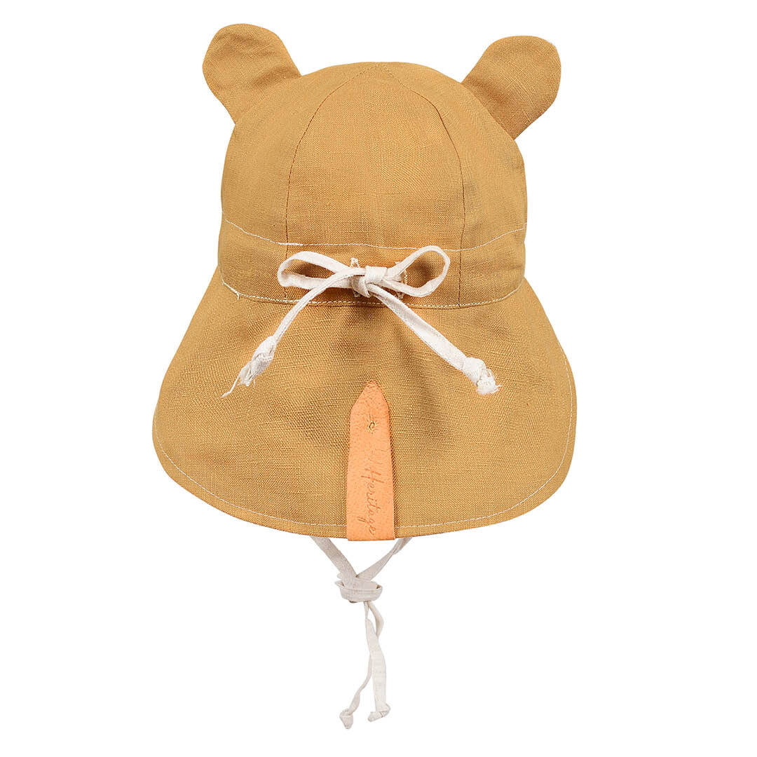 Bedhead 'Roamer' Baby Reversible Teddy Flap Sun Hat - Maize / Flax - Image 8