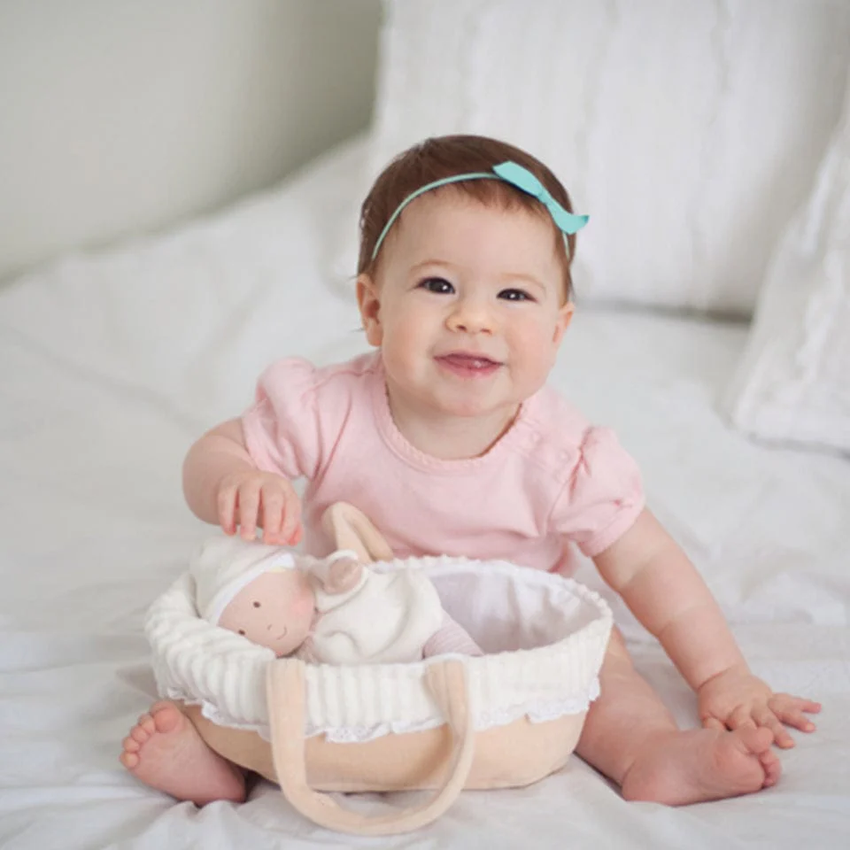 Bonikka Carry Cot With Baby Doll, Bottle & Blanket - Image 4