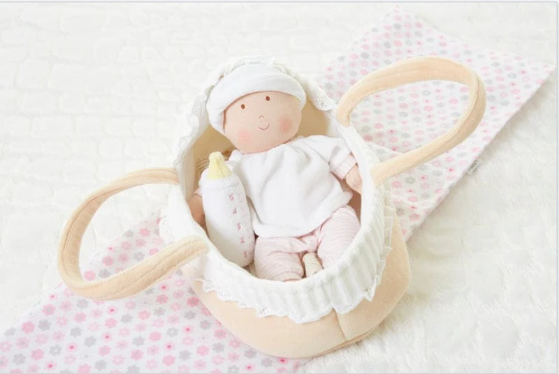 Bonikka Carry Cot With Baby Doll, Bottle & Blanket - Image 9
