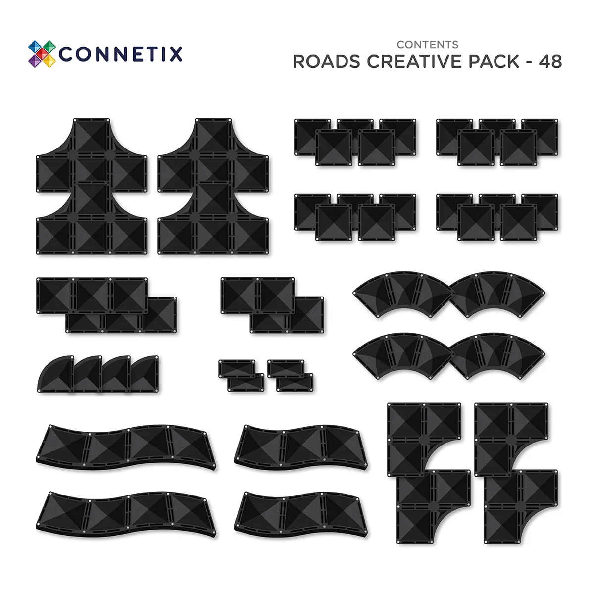 Connetix Tiles Creative Roads Pack 48 Piece - Image 12