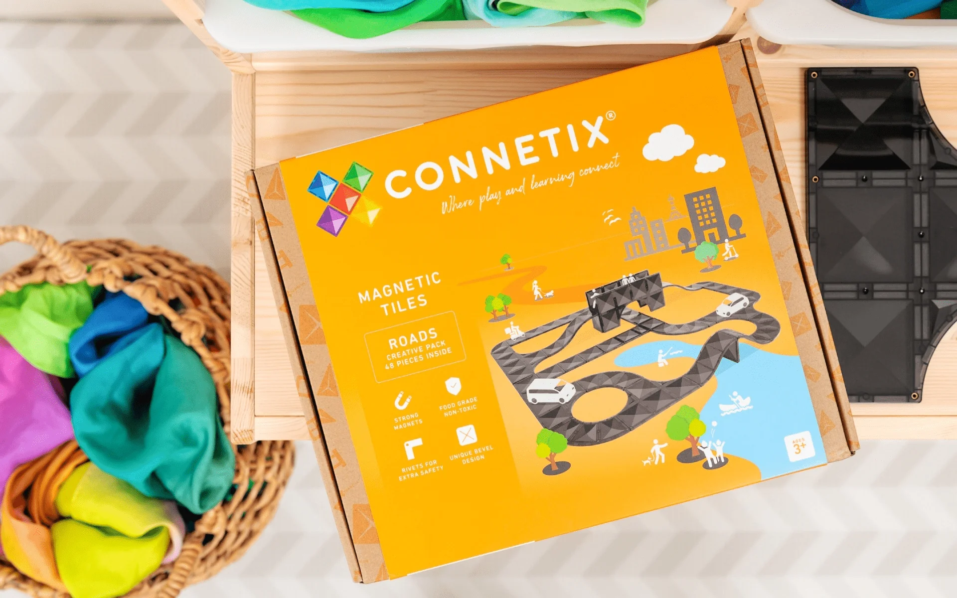 Connetix Tiles Creative Roads Pack 48 Piece - Image 13