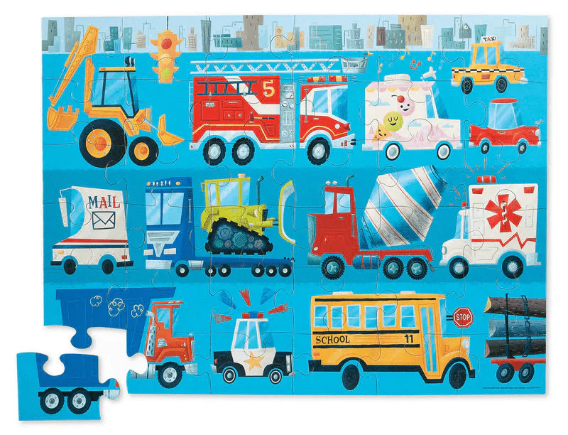 Crocodile Creek Classic Floor Puzzle 36 pc -Vehicles - Image 2