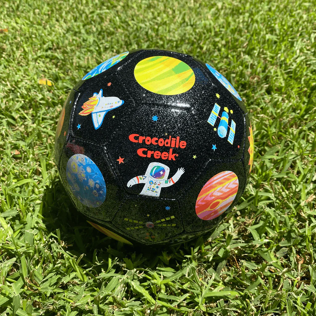 Crocodile Creek Glitter Soccer Ball - Space Exploration (Size 3) - Image 3