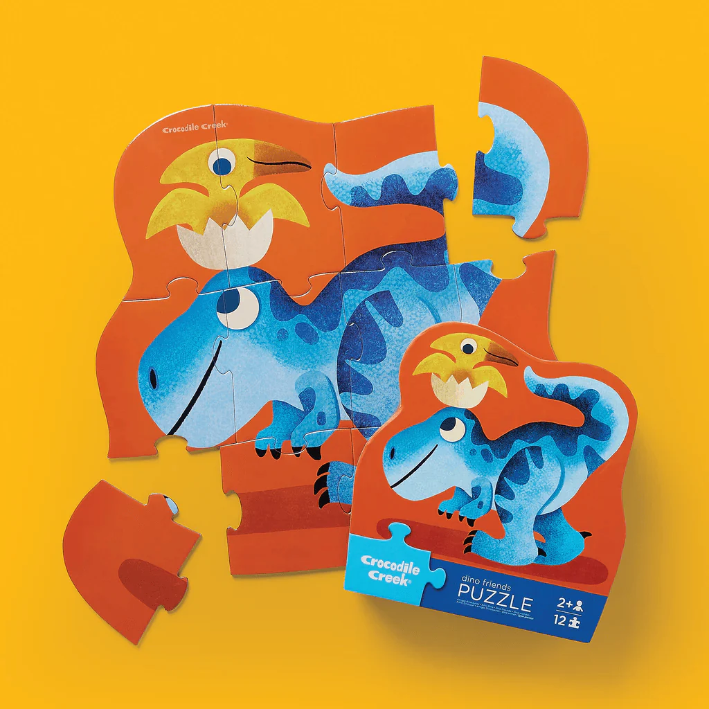 Crocodile Creek Mini Puzzle 12 pc - Dino Friends - Image 3