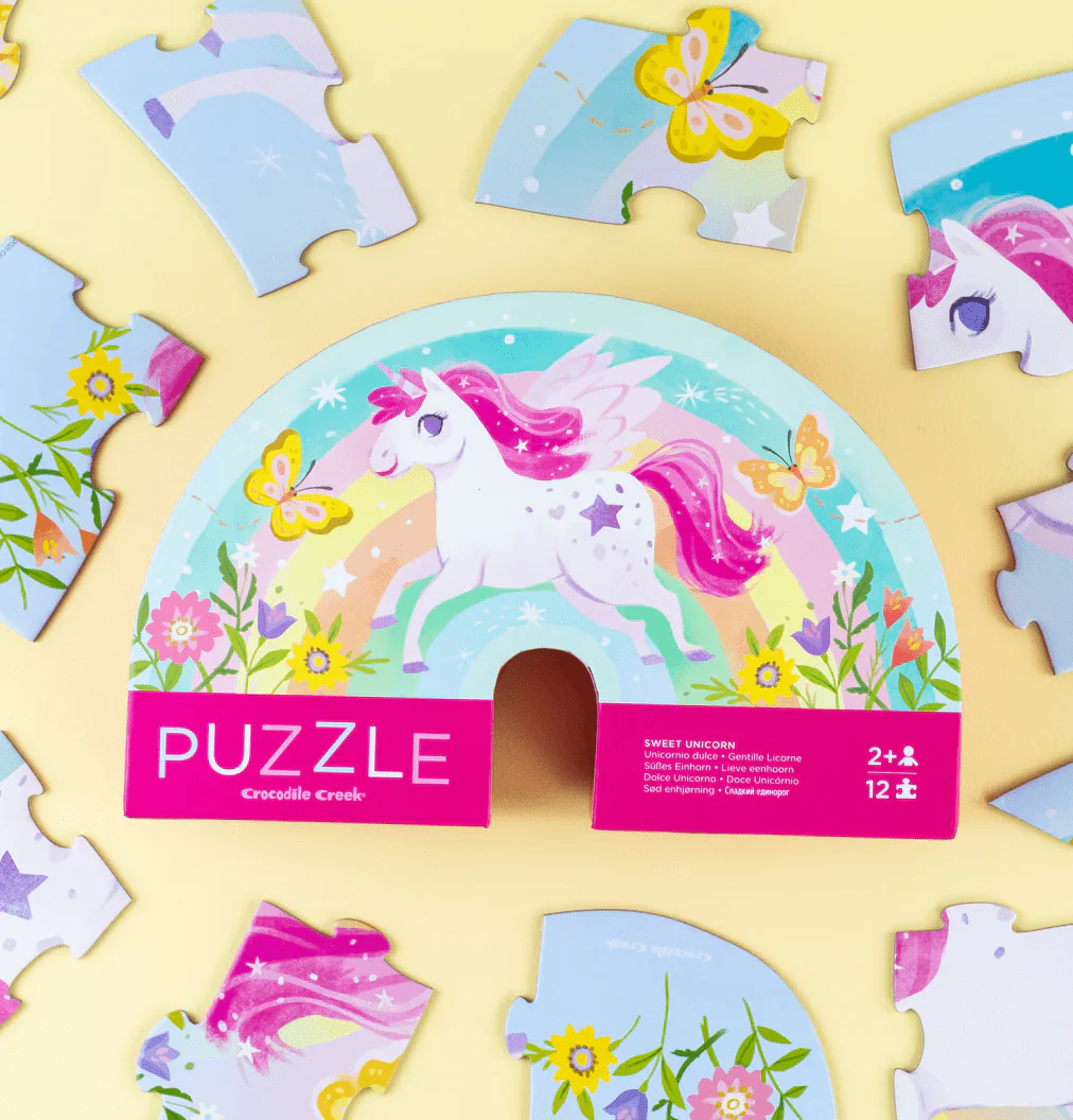 Crocodile Creek Mini Puzzle 12 pc - Sweet Unicorn - Image 7