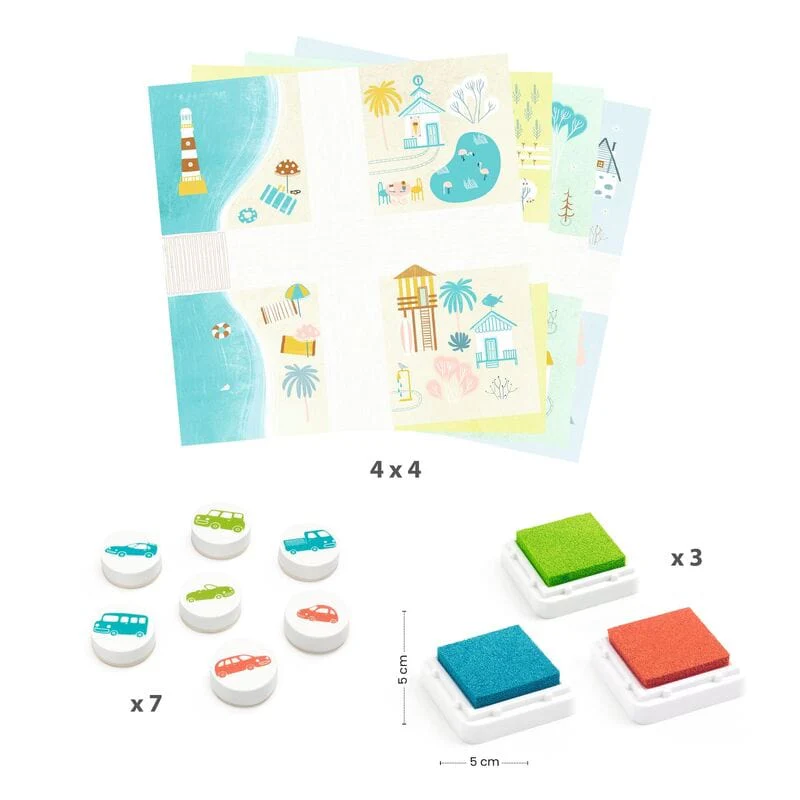 Djeco Traffic Stamps Set - FINAL SALE - Image 2