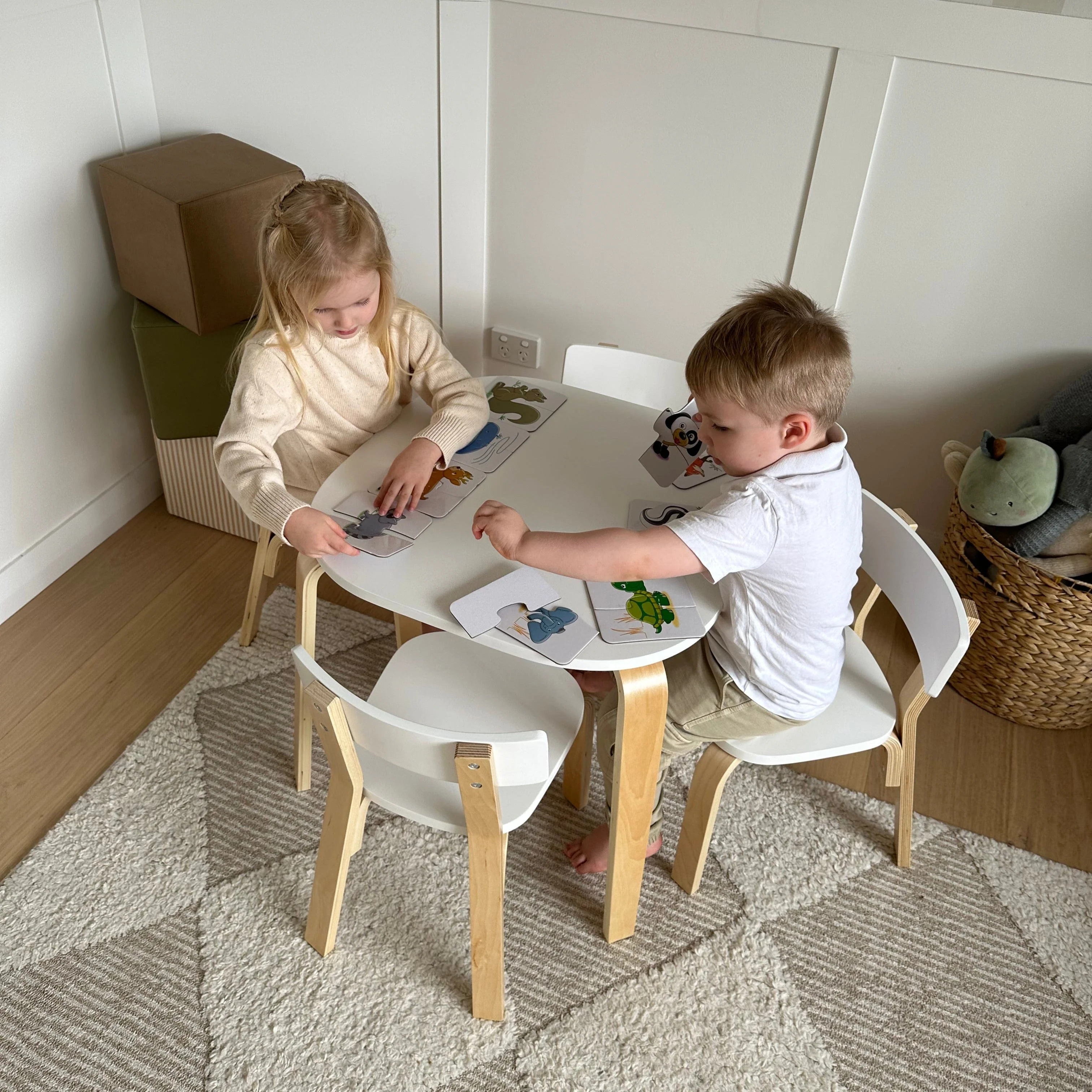 EZRA Square Table & 4 Chair Set - Image 2