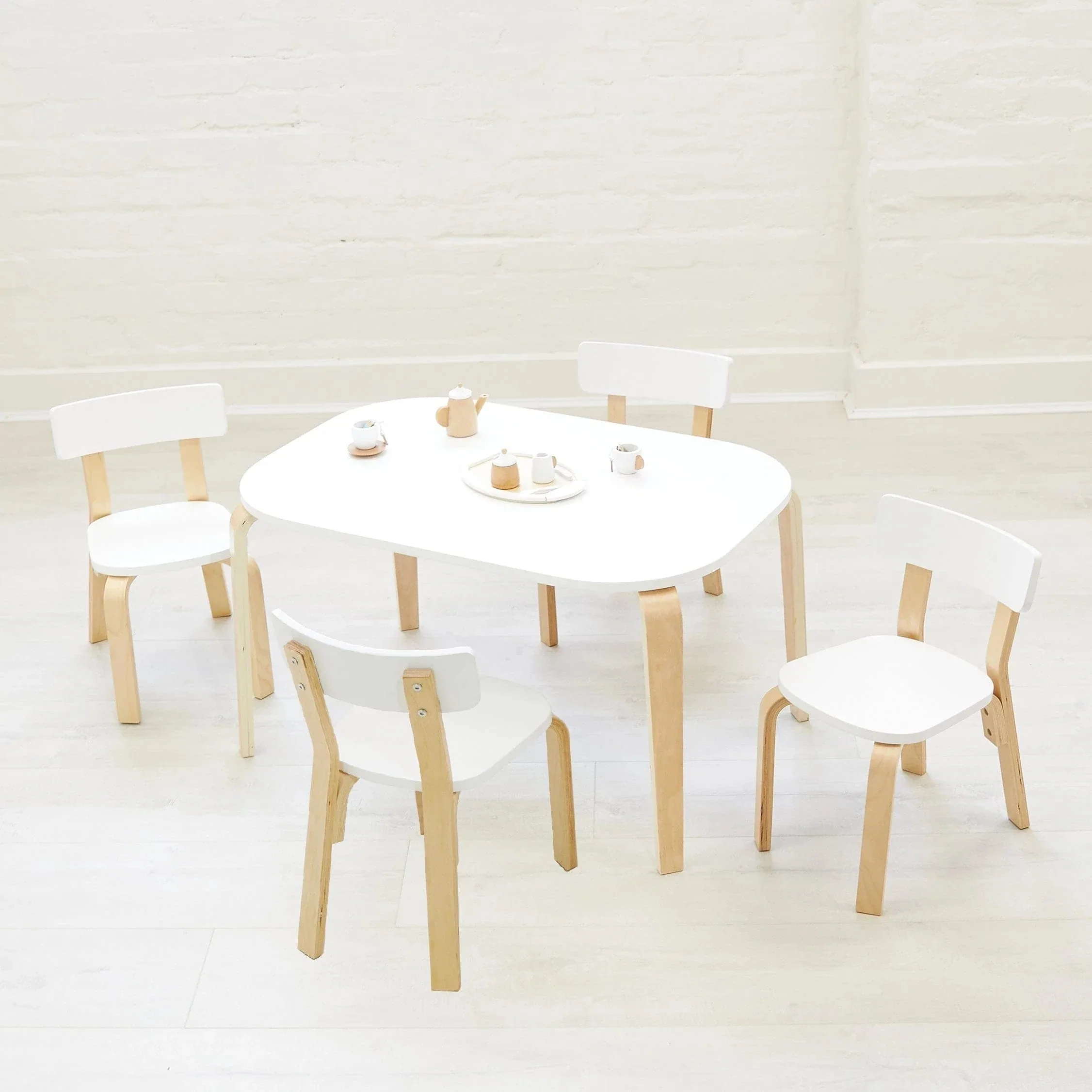 EZRA Rectangle Table & 4 Chair Set - Image 13