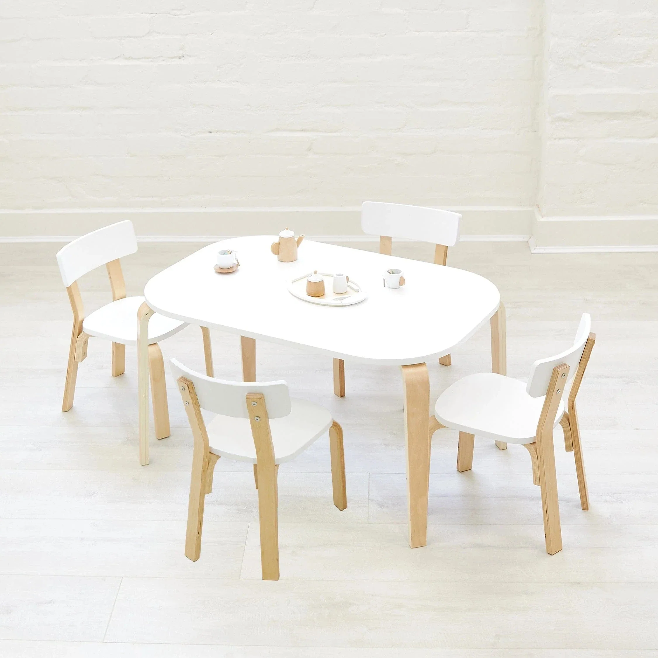 EZRA Rectangle Table & 4 Chair Set - Image 15