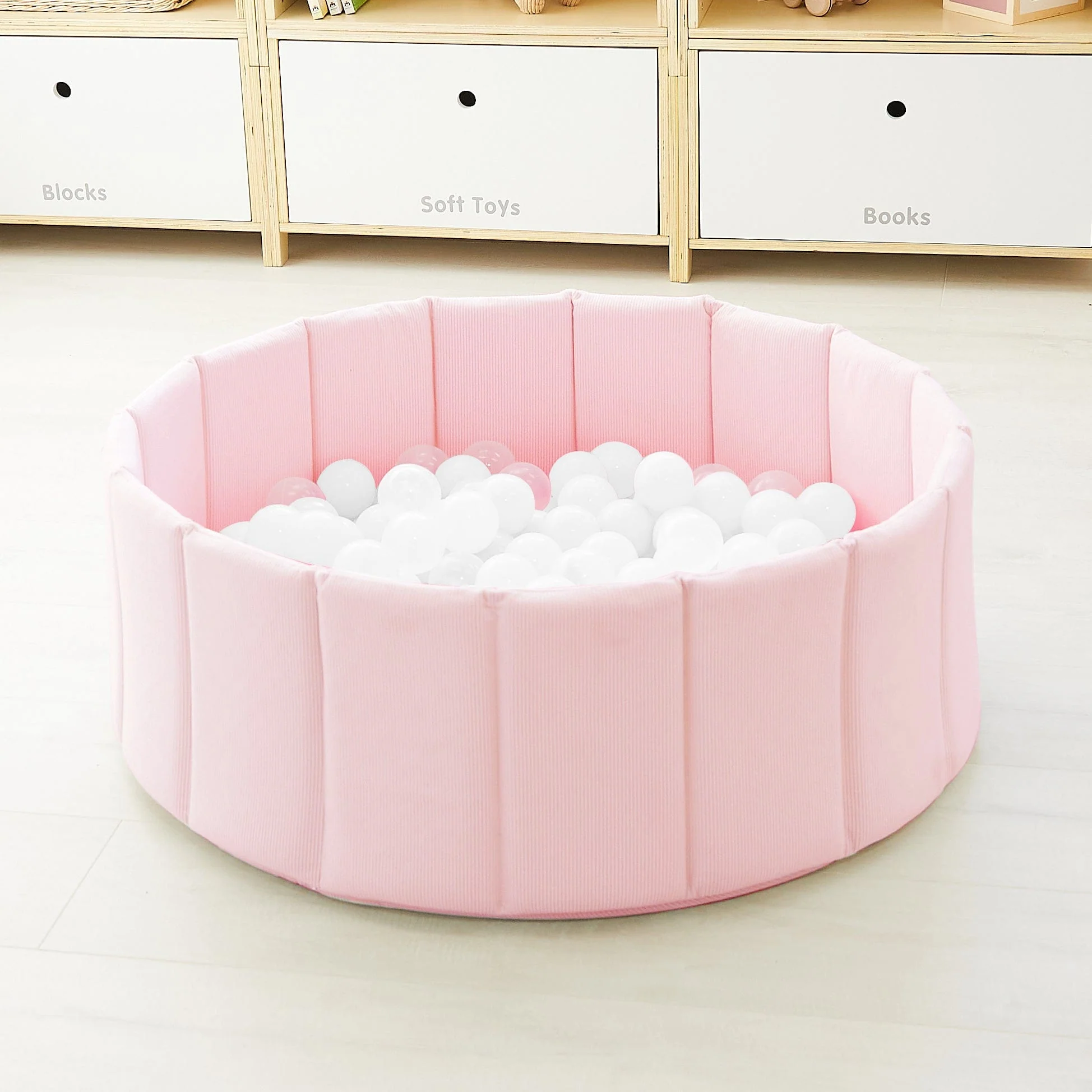 Foldable Corduroy Ball Pit with 200 Balls - Image 12