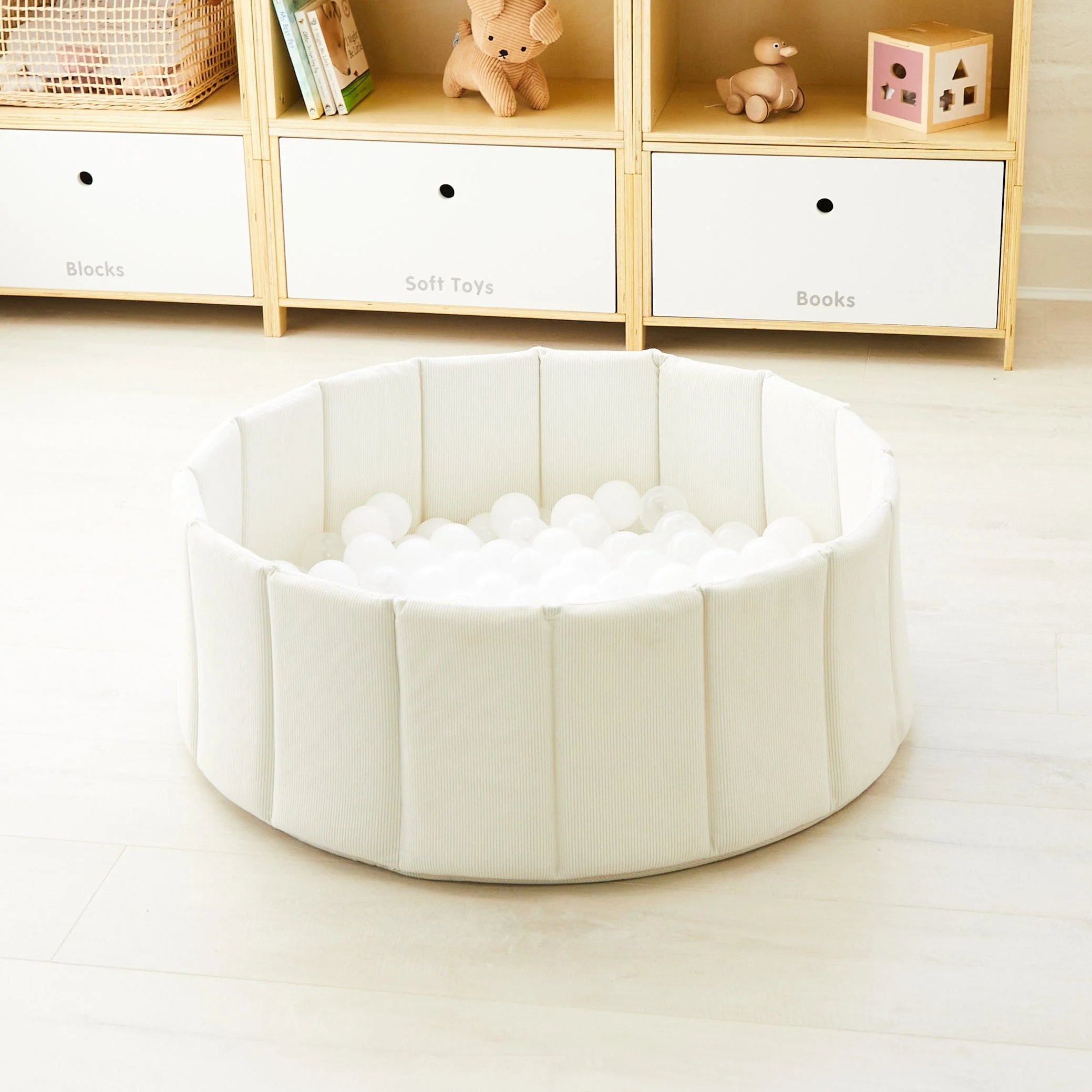 Foldable Corduroy Ball Pit with 200 Balls - Image 24