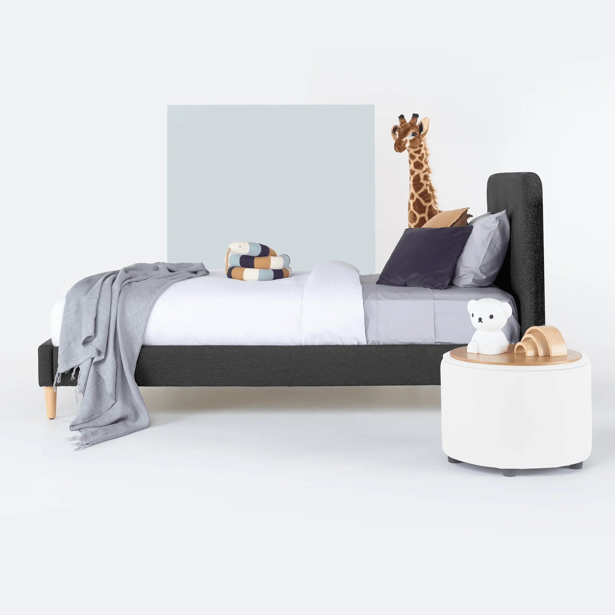 HARLOW Upholstered Bed - Ash Grey - Image 11