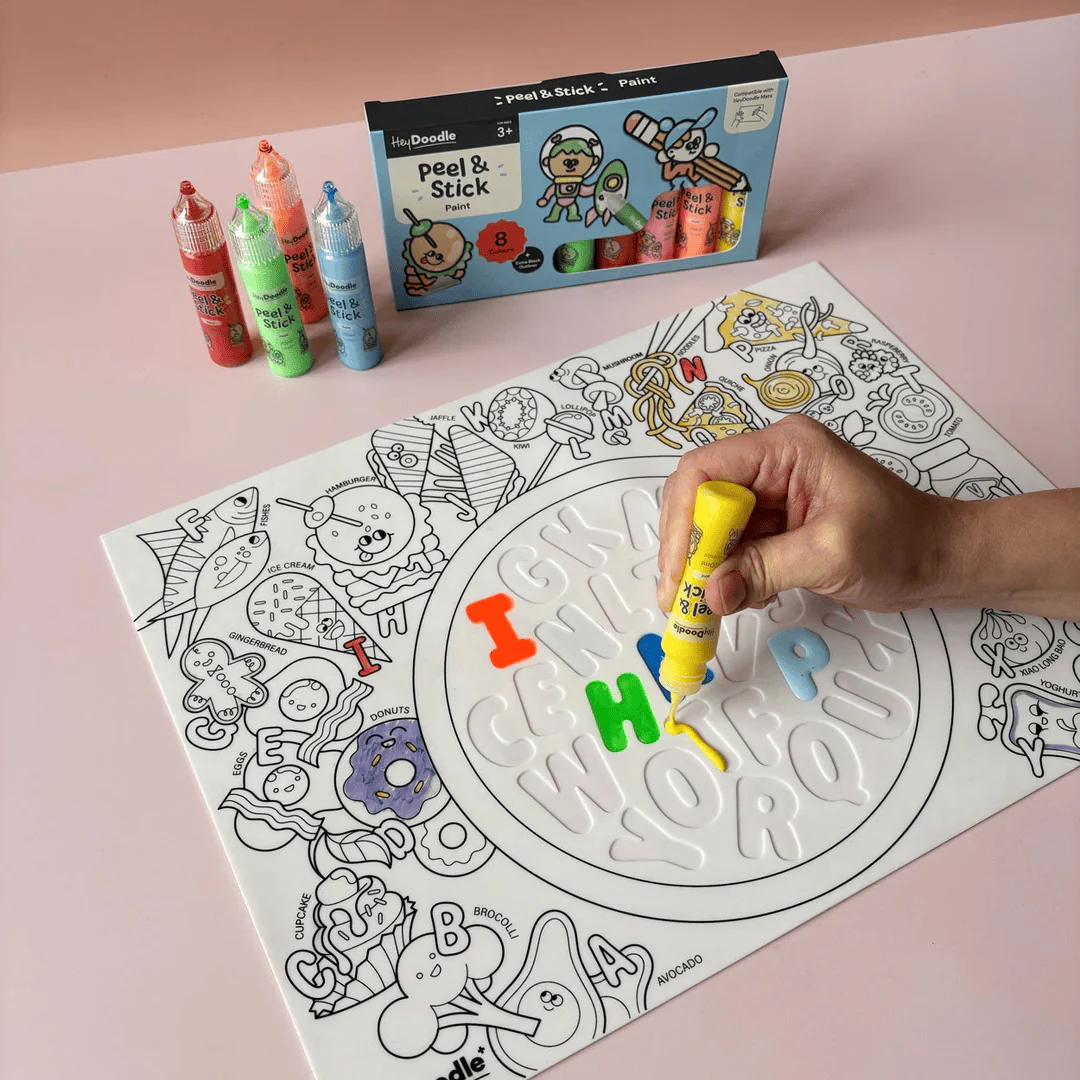 HeyDoodle Solid Peel & Stick Paint - Easy Peel and Stickable Colours - Image 3