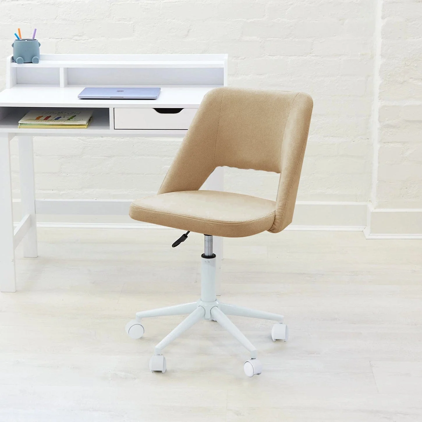 Leon Study Desk & BILLY Corduroy Desk Chair Set - Image 3