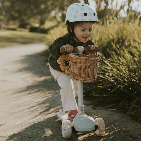 3 Wheel Scooter w/ Wicker Basket - Image 9