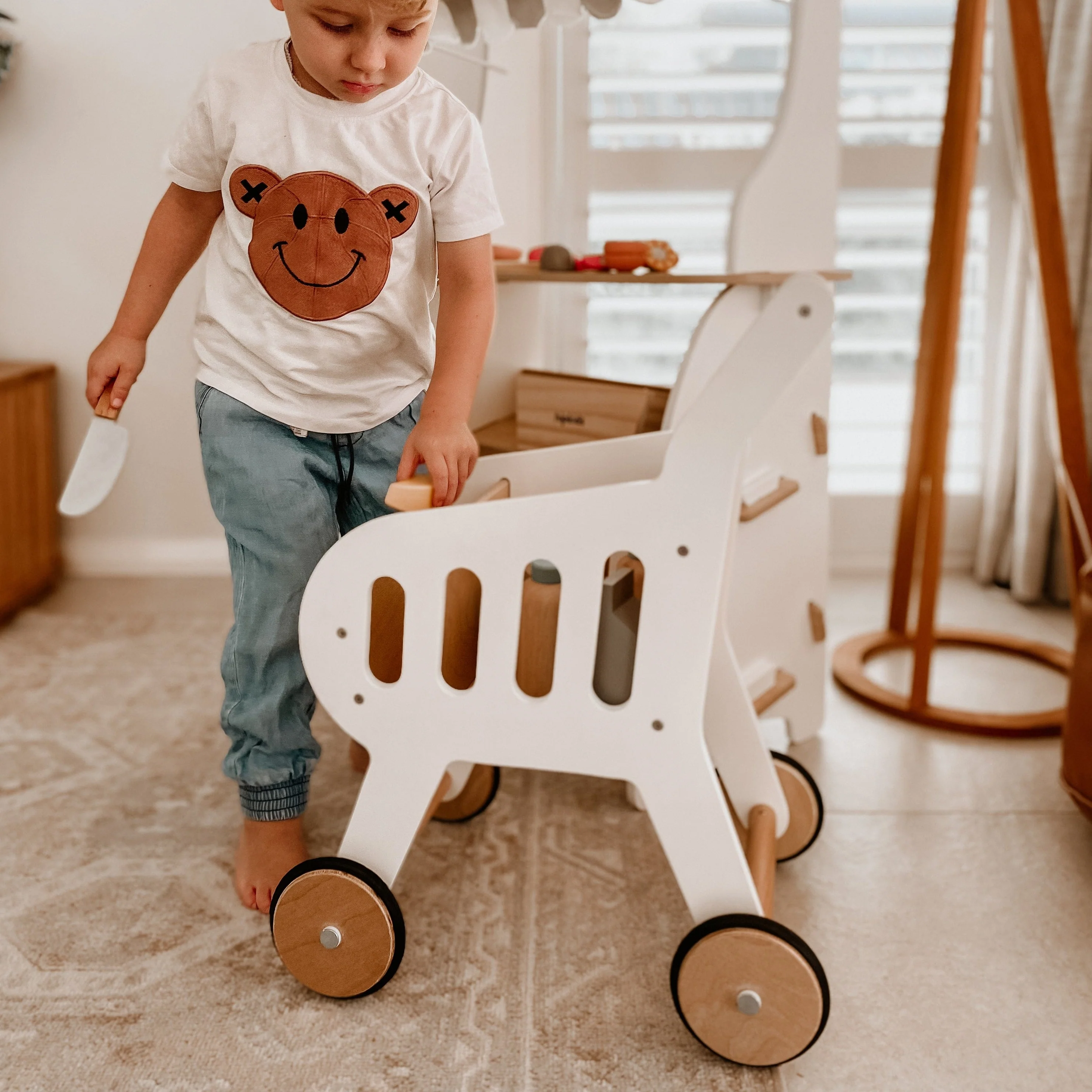 Wooden Toy Shopping Trolley - Image 12