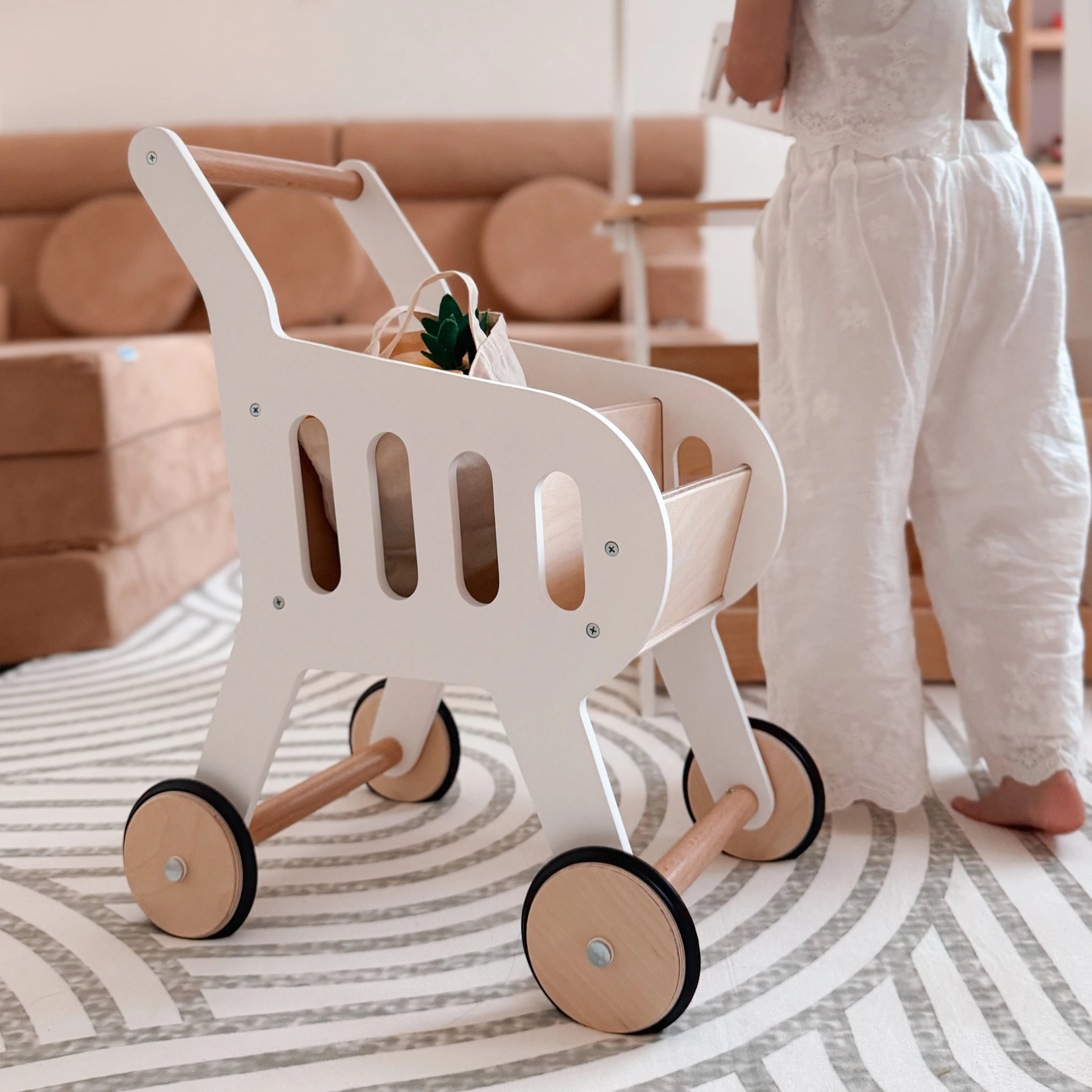 Wooden Toy Shopping Trolley - Image 5