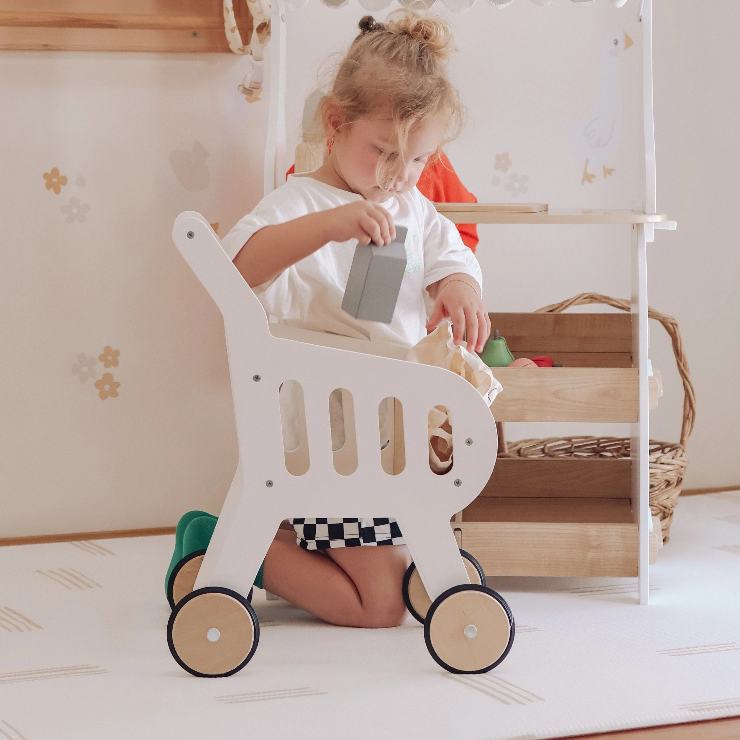 Wooden Toy Shopping Trolley - Image 8