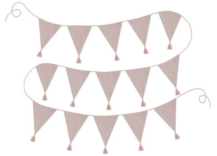 JaBaDaBaDo Textile Bunting Pink - Preorder