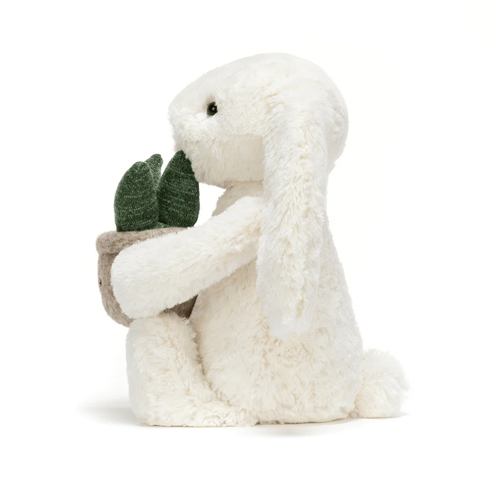 Jellycat Cream Bunny with Plant - Image 4