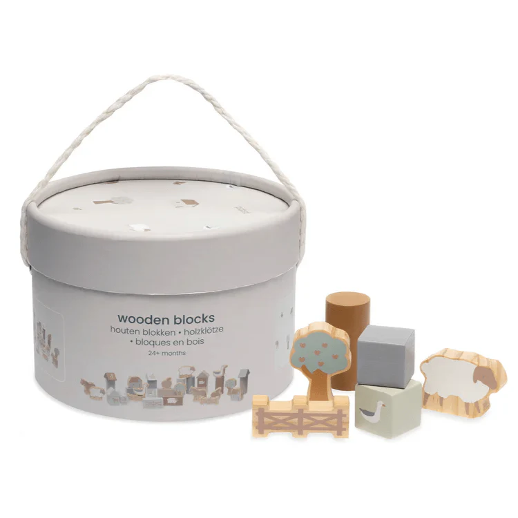 Jollein Wooden Blocks Set Farm