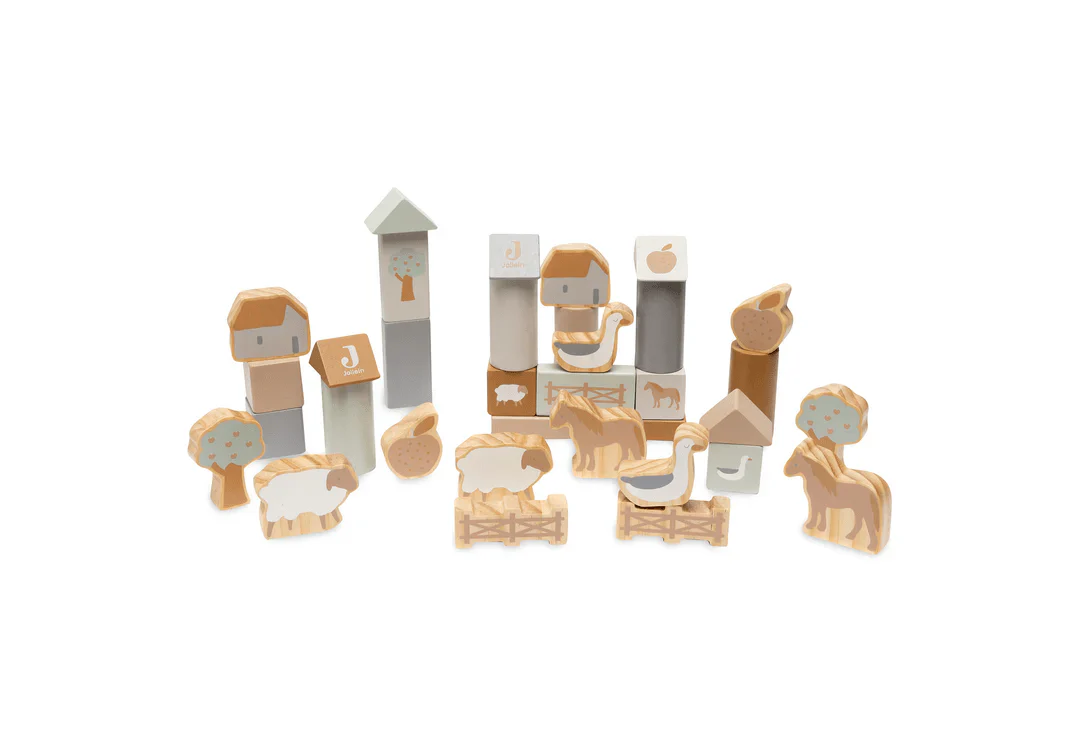 Jollein Wooden Blocks Set Farm - Image 4