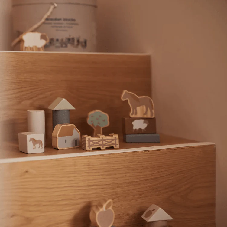 Jollein Wooden Blocks Set Farm - Image 7