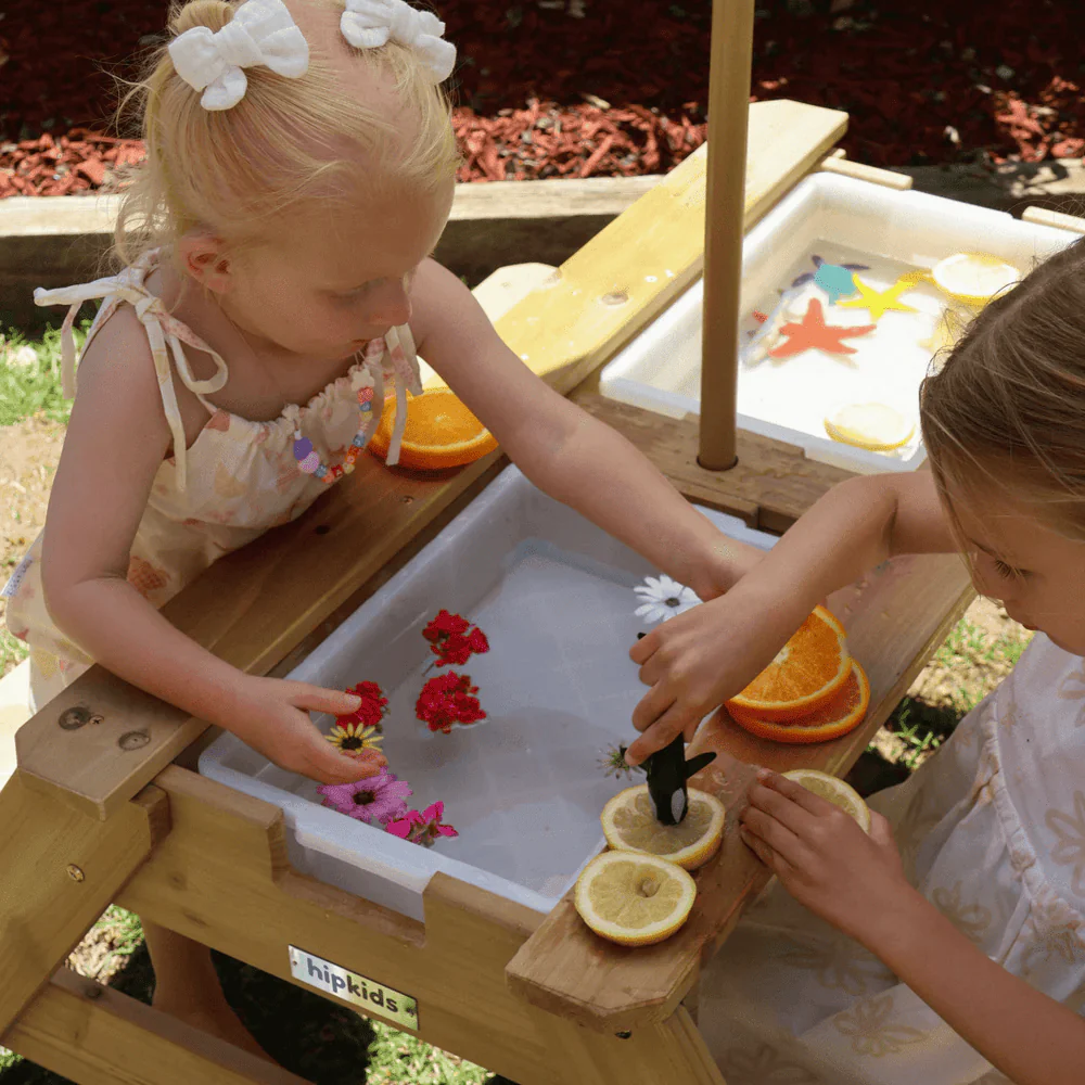 Kids Sand Water / Picnic Table with Umbrella White - Preorder - Image 5