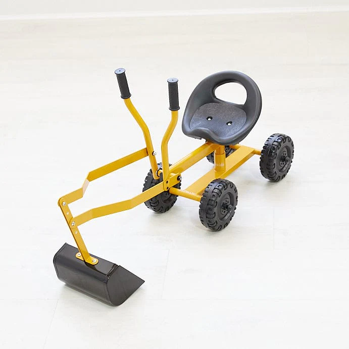 Kids Steel Toy Ride-On Excavator - Mustard - Preorder - Image 10