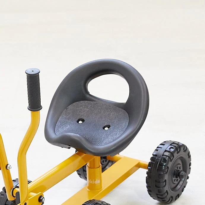 Kids Steel Toy Ride-On Excavator - Mustard - Preorder - Image 13
