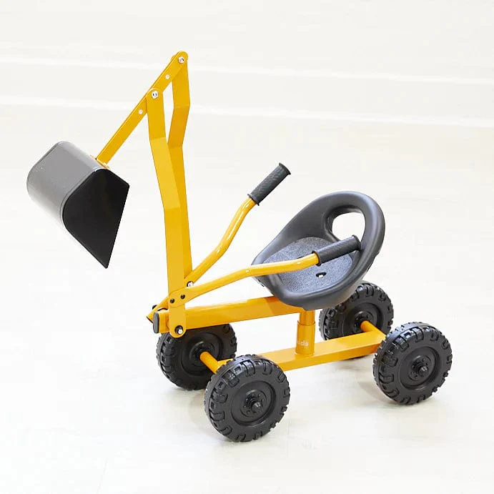 Kids Steel Toy Ride-On Excavator - Mustard - Preorder - Image 7