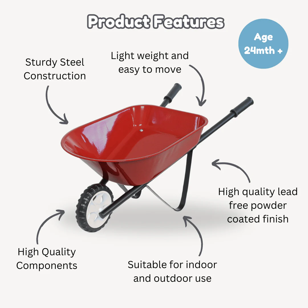 Kids Steel Toy Wheelbarrow - Image 22