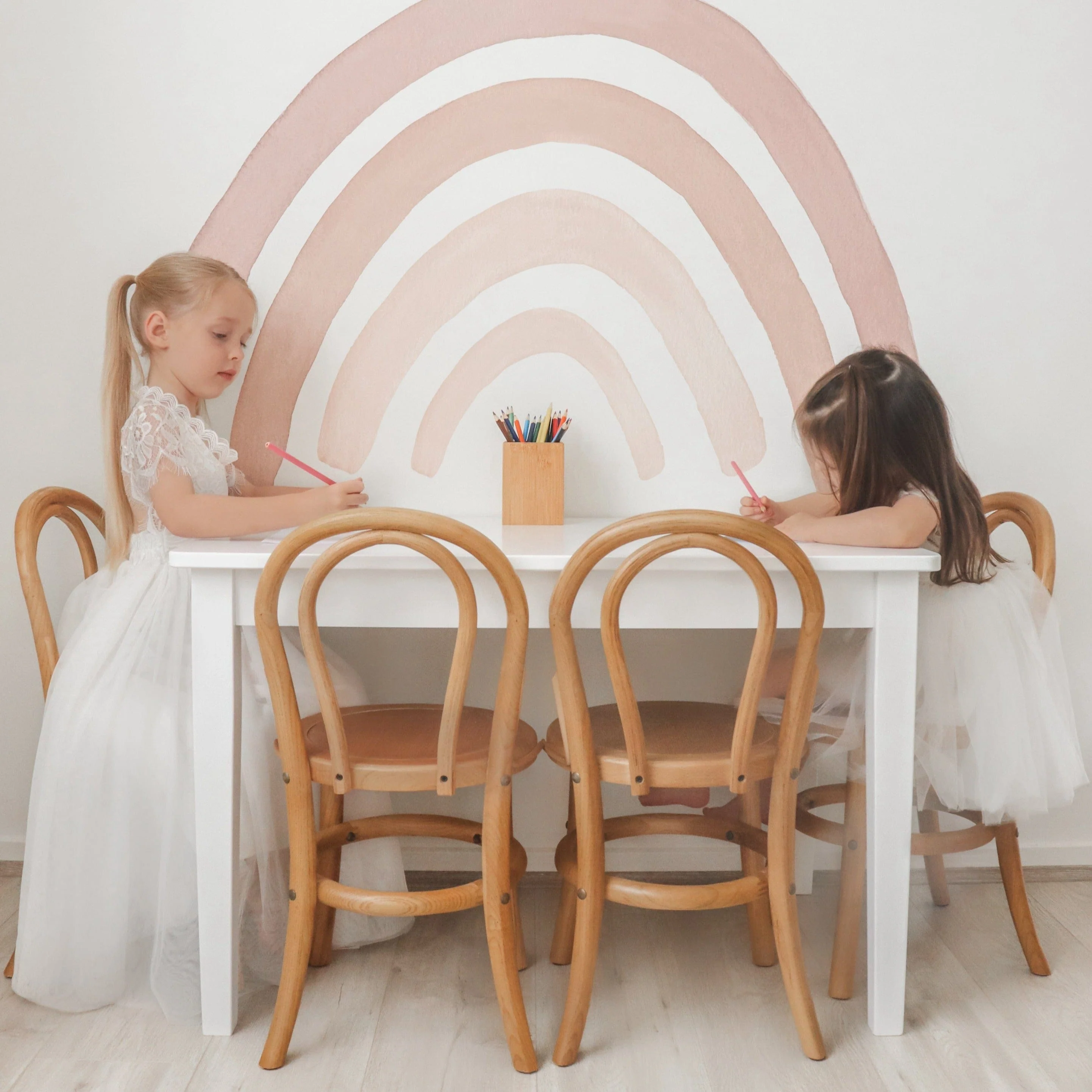 Kids Yves 4 Chairs & Table Set
