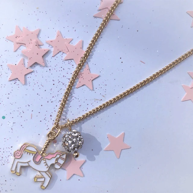 Lauren Hinkley Unicorn Carousel Gold Necklace - Image 2