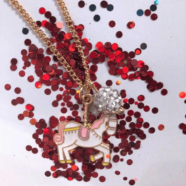 Lauren Hinkley Unicorn Carousel Gold Necklace - Image 4