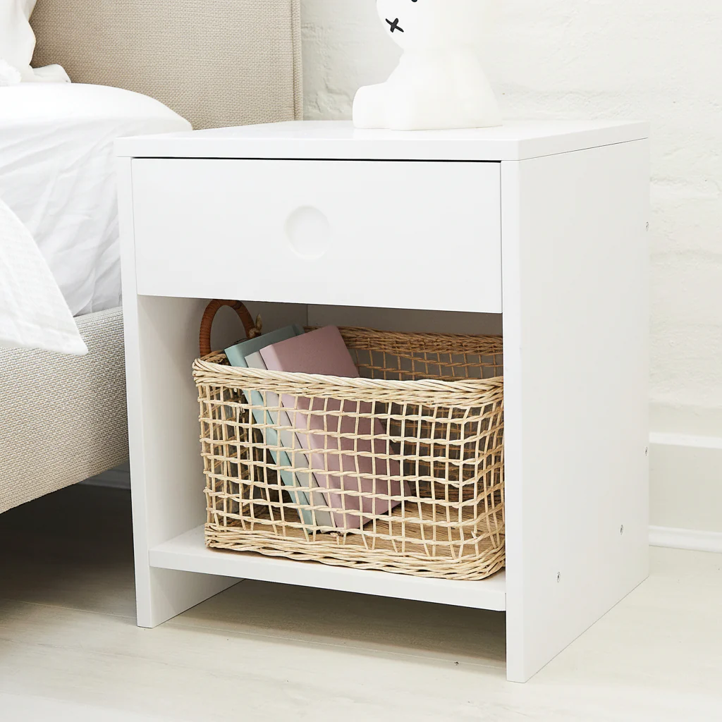 Layla Bedside Table with detailed Drawer - Image 2