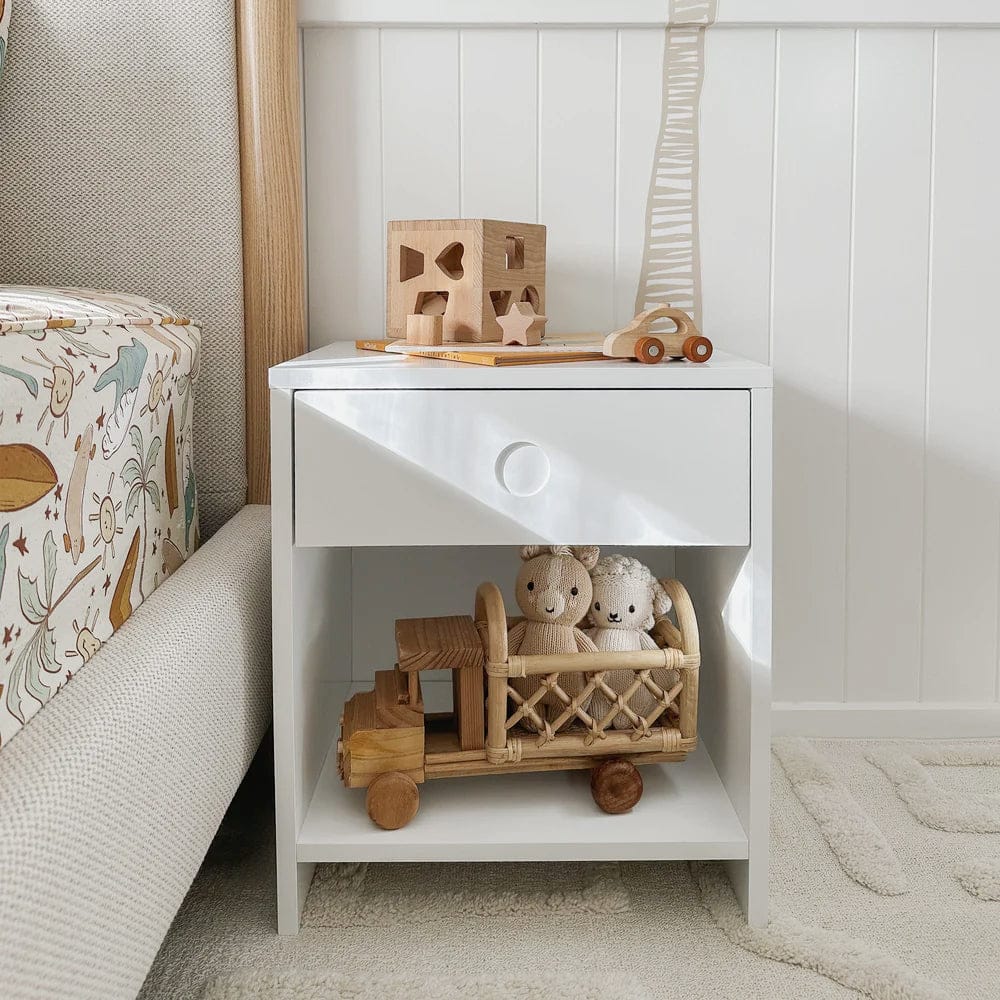 Layla Bedside Table with detailed Drawer - Image 3