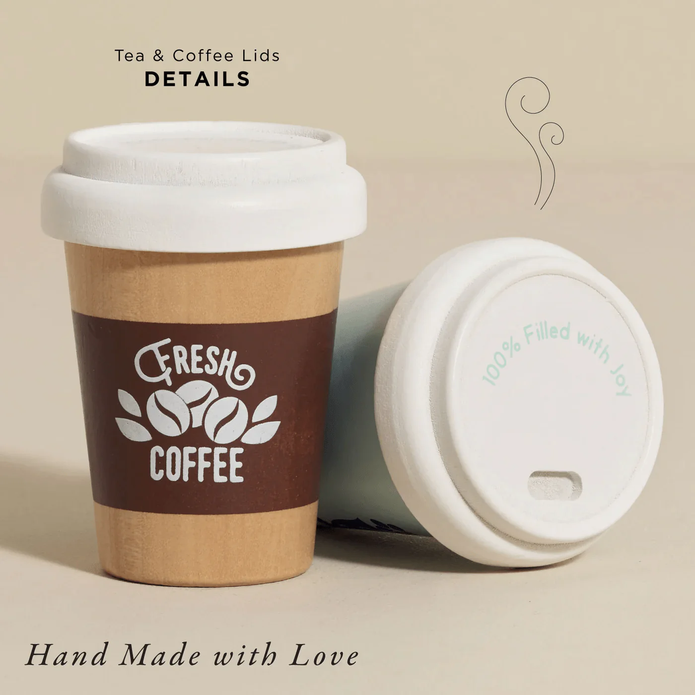 Le Toy Van Honeybake Take Away Hot Drink Cups - Image 3
