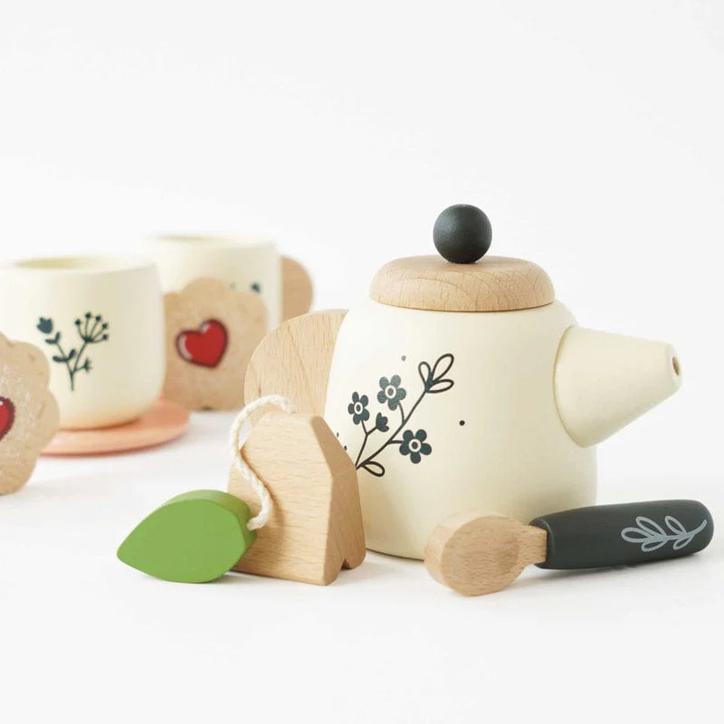 Le Toy Van Wooden Tea Set & Tray - Image 10