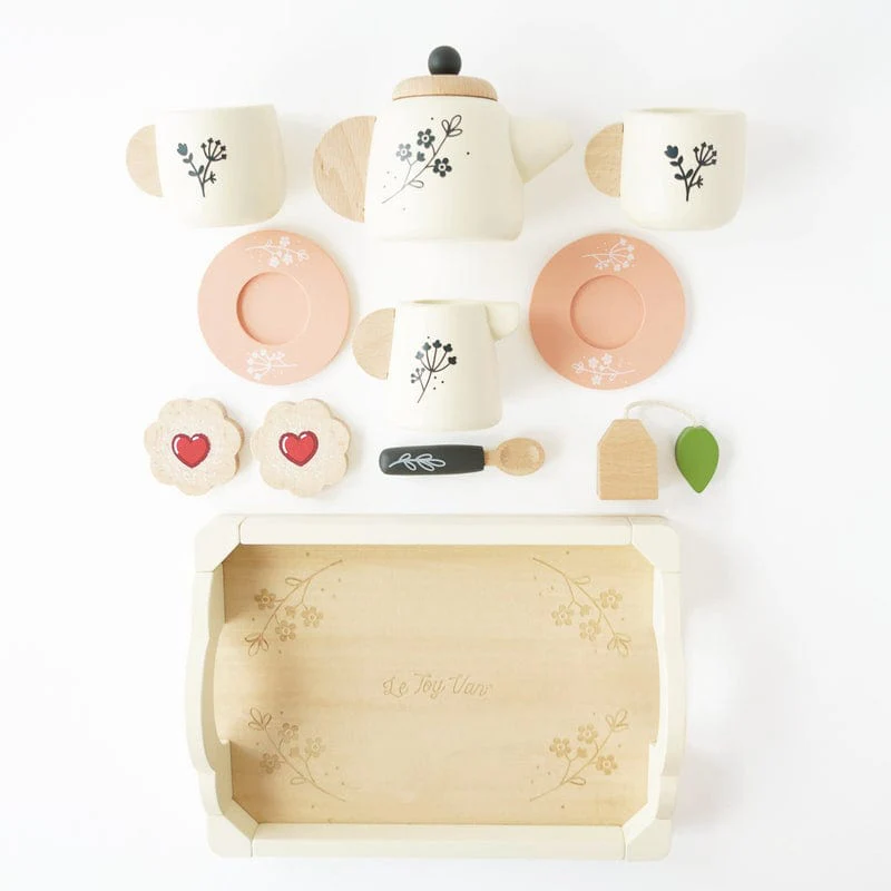 Le Toy Van Wooden Tea Set & Tray - Image 14