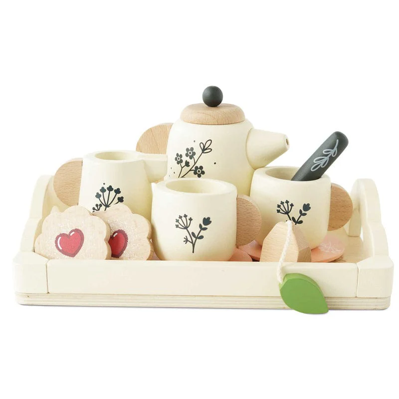 Le Toy Van Wooden Tea Set & Tray - Image 8