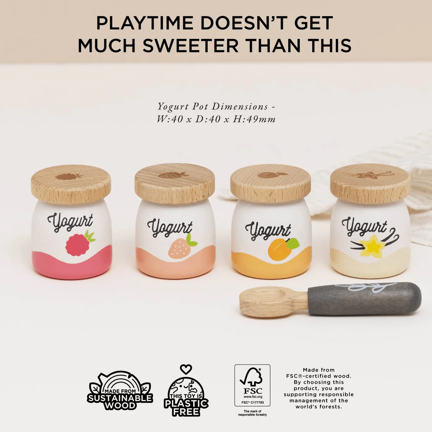 Le Toy Van Yoghurt Play Food Pack - Image 4
