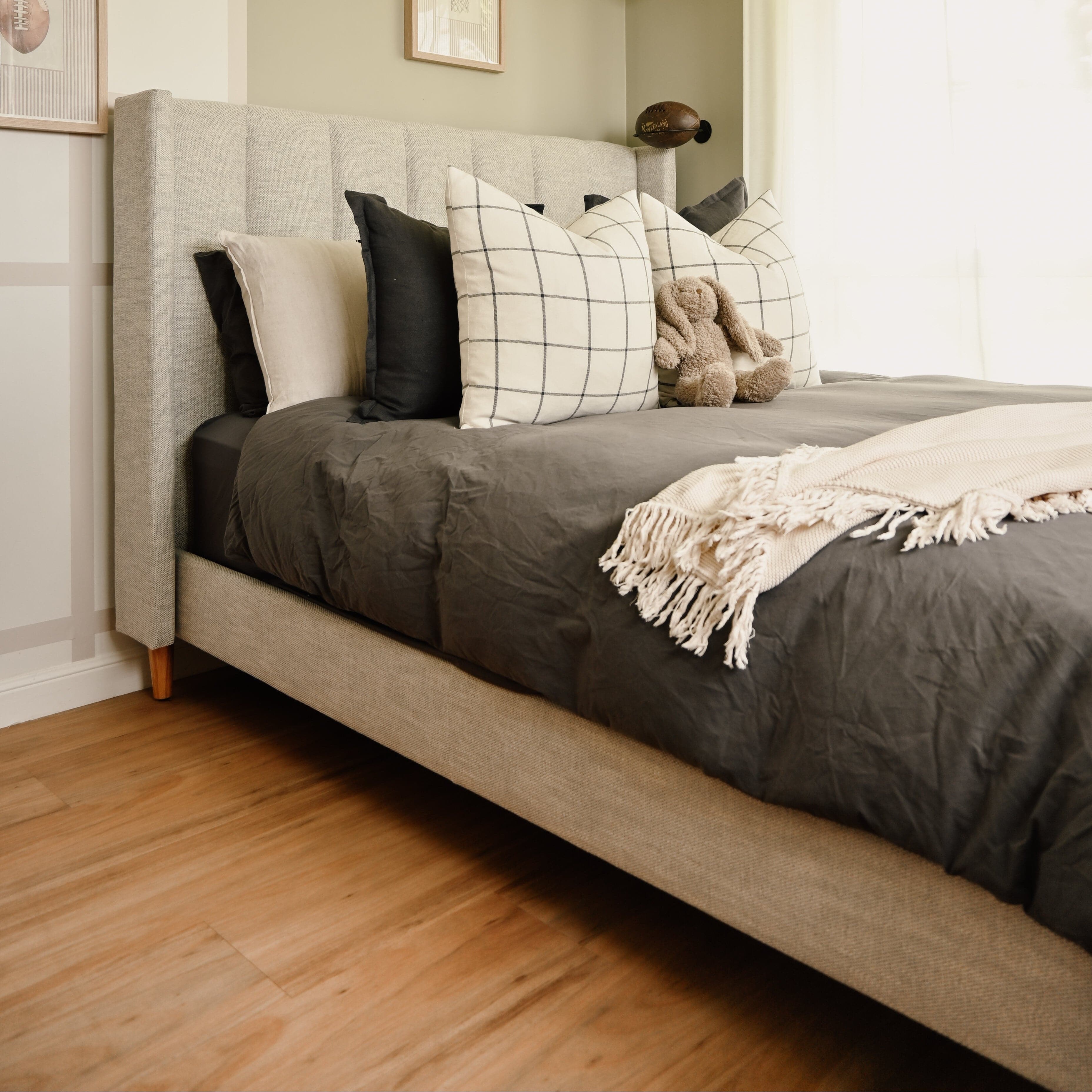 LIBERTY Upholstered Bed Sand - Image 3